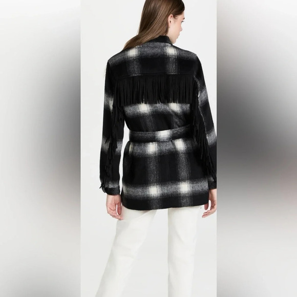 MOTHER Women’s The Fringe Patch Coat Size L - Picture 6 of 13